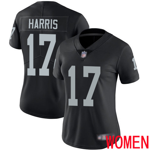 Oakland Raiders Limited Black Women Dwayne Harris Home Jersey NFL Football #17 Vapor Untouchable Jersey->women nfl jersey->Women Jersey